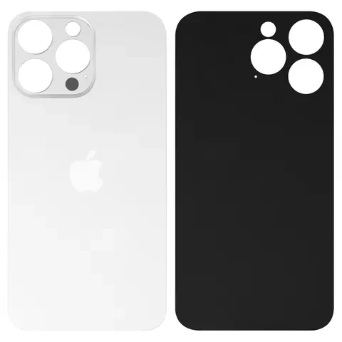 Задня панель корпусу для iPhone 14 Pro Max, біла, потрібно зняти скло камери, small hole, фото 1