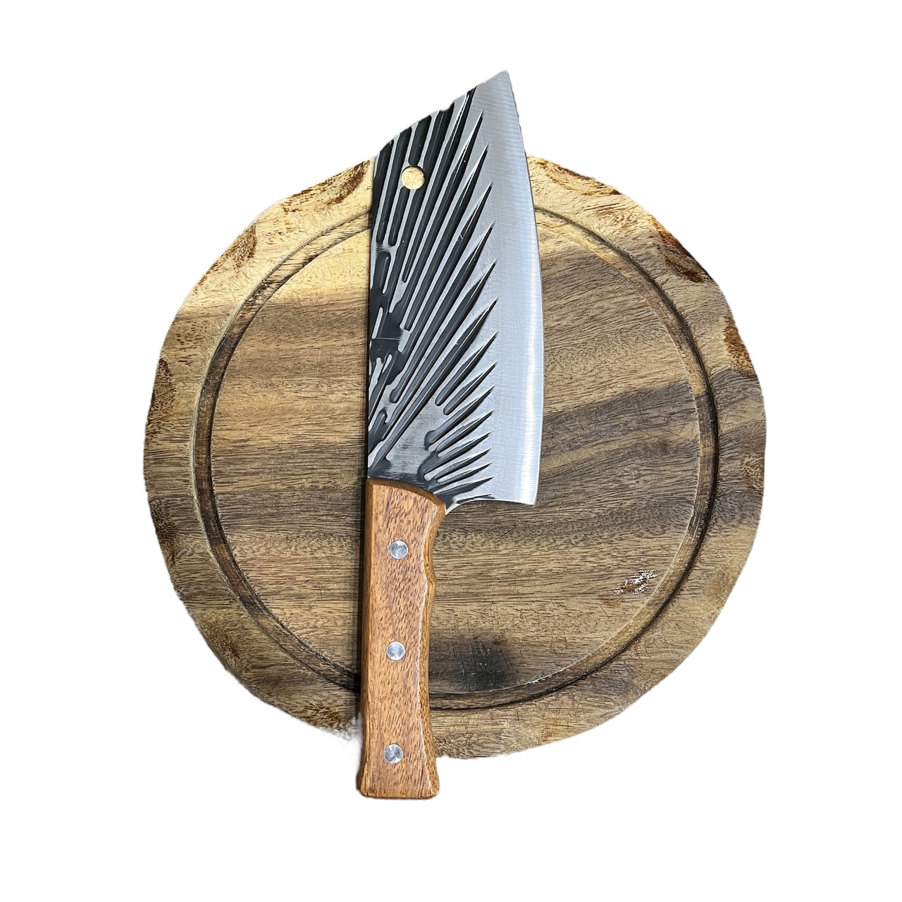 Кухонный топор 30 см из кованой нержавеющей стали с деревянной ручкой ...