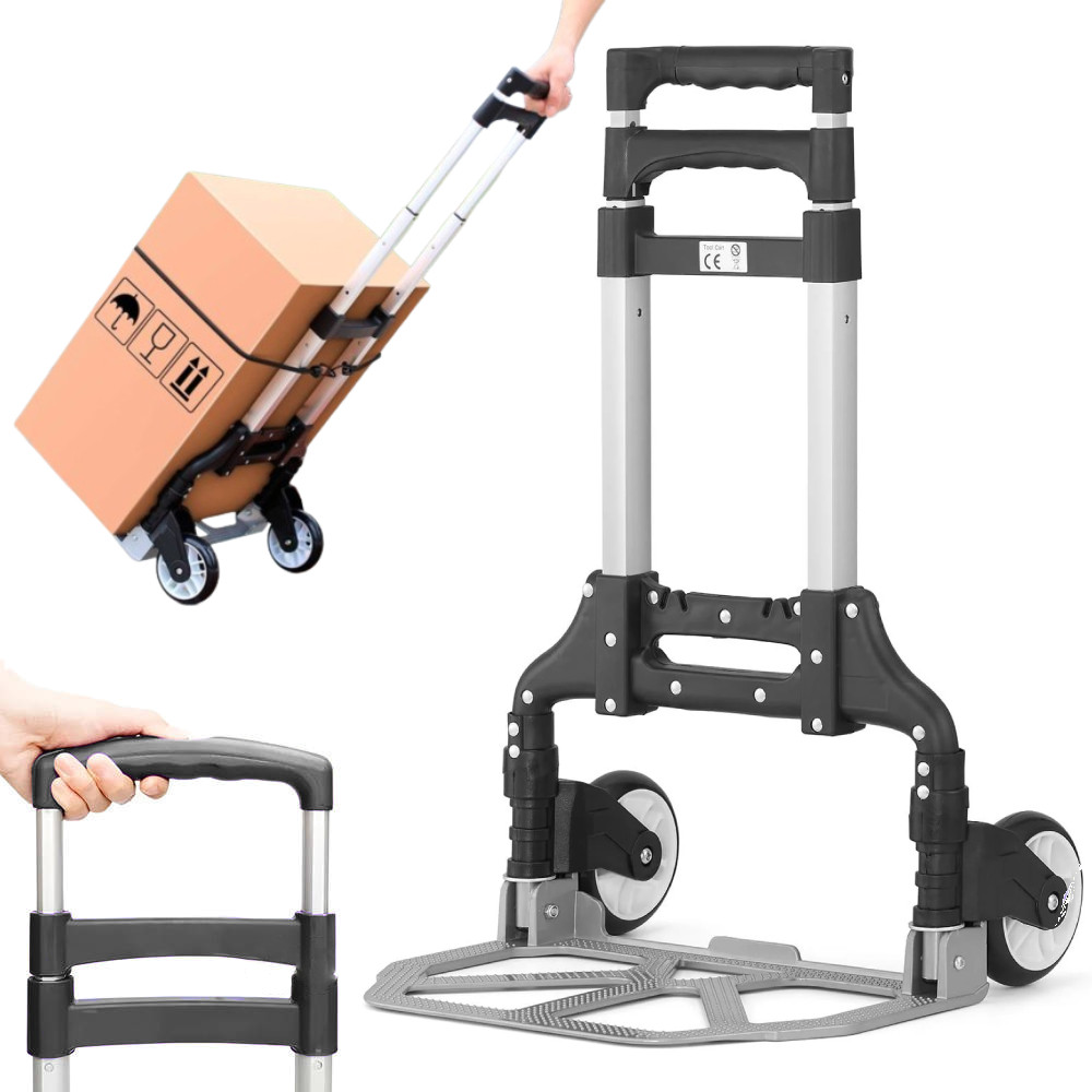 Візок господарський до 80кг, з розкладною ручкою, Folding Hand Truck / Візок на коліщатках / Кравчучка, фото 1