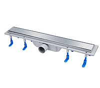 Трап лінійний із сухим затвором і нержавіючою решіткою 600х73 Qtap Dry Tile304-600