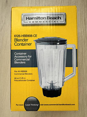 Стакан в зборі 1.25 L з ножем для блендера Hamilton Beach HBB908 (пластик полікарбонат), фото 3
