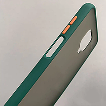 Чохол для Xiaomi Redmi Note 9s чохол з кольоровою окантовкою на телефон сяомі редмі нот 9с темно-зелений tcb, фото 4