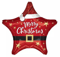 Куля фольгована зірка в ковпаку Merry Christmas (Китай)