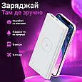 Повербанк 10 000 mah з бездротовою зарядкою • power bank • пауербанк зовнішній акумулятор Lugi, фото 5