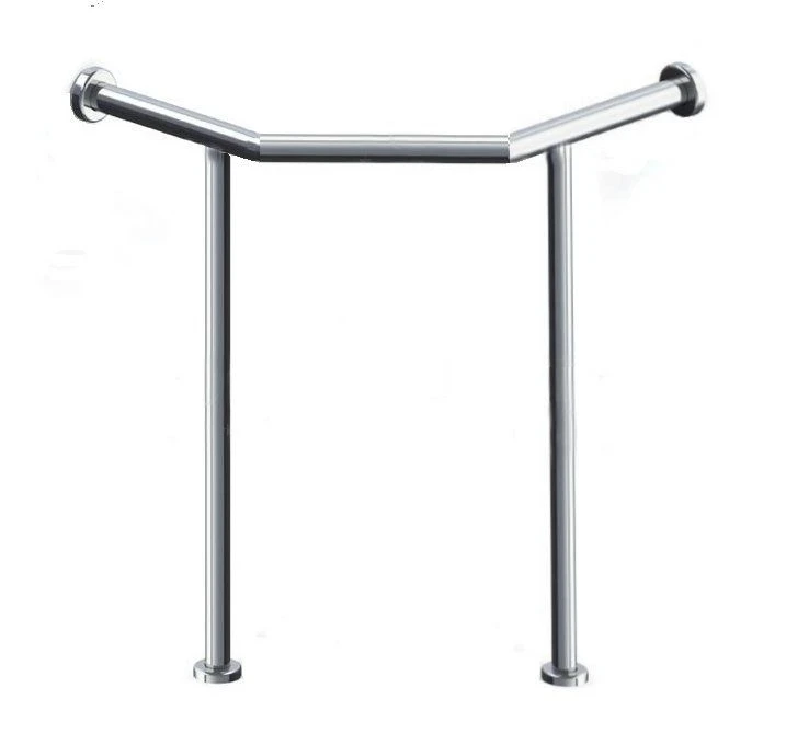 Поручень для миття кутовий стіна-підлога, Ø 32мм - 600х600х800мм, модель PM-04