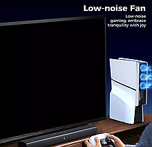 Вентилятор, кулер IINE для консолі Playstation 5 Slim, PS5 Slim з автоматичним режимом охолодження, фото 4