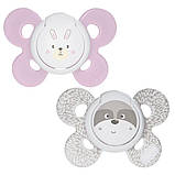 Пустушка Physio Comfort силікон 0-6 міс (2 шт) 74931 Chicco, дівчинка, фото 3