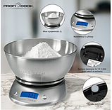 Кухонні ваги для кондитера до 5 кг Profi Cook кухонні електронні ваги для зважування продуктів, фото 5