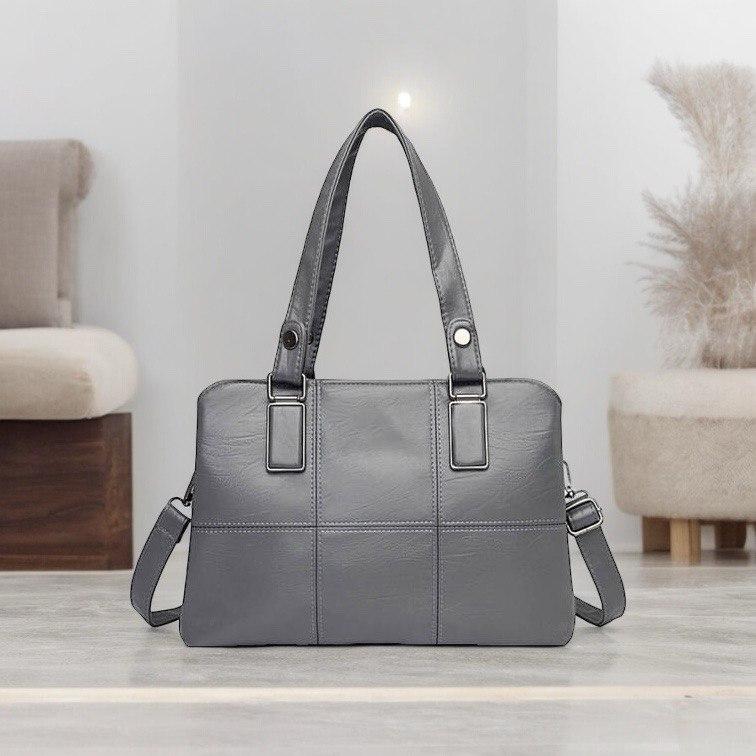 Сумка тоут жіноча Betty Pretty зі шкіри сіра 955R959GRAY