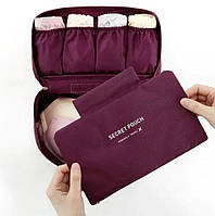 Портативна сумка для зберігання нижньої білизни Бордовий