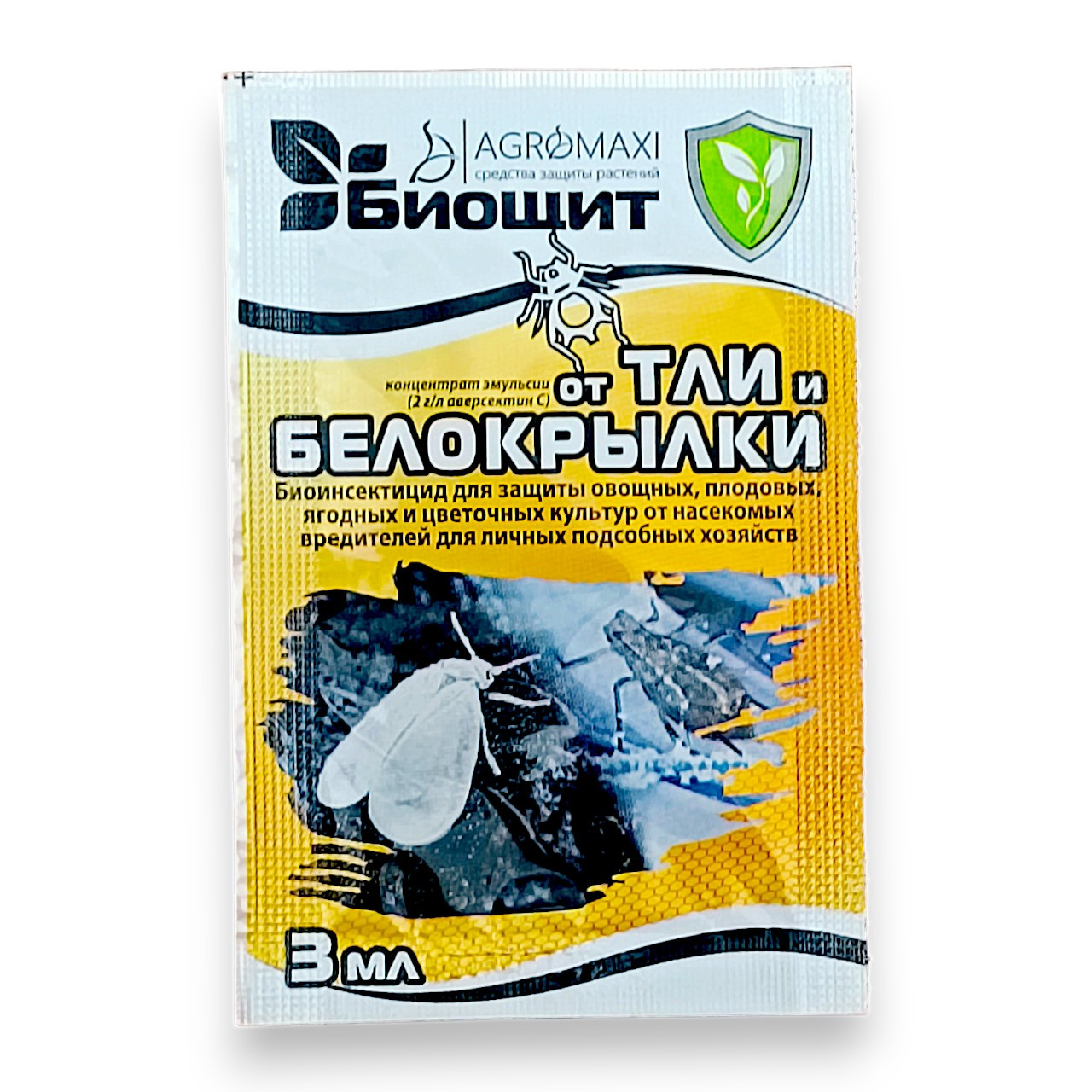Інсектицид Біо щит 3 мл Agromaxi (від попелиці та білокрилки), фото 1