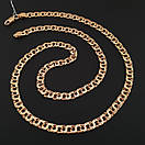 Срібний ланцюжок з позолотою 60 см бісмарк. Ширина ланки 5.5 мм, фото 7