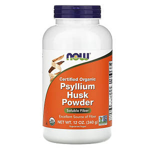 Порошок із лушпиння подорожника (псиліум) NOW Foods Psyllium Husks Powder 340 г (38 порц.)