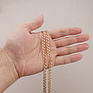 Позолоченна срібна цепочка бісмарк 65 см. Ширина 5,5 мм, фото 3