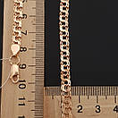 Позолоченна срібна цепочка бісмарк 65 см. Ширина 5,5 мм, фото 5