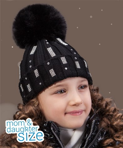 Шапка для дівчинки TuTu арт. 131.3-001201(46-50,50-54,54-58), фото 1