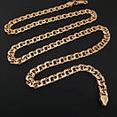 Срібний ланцюжок з позолотою 60 см бісмарк. Ширина ланки 5.5 мм, фото 6