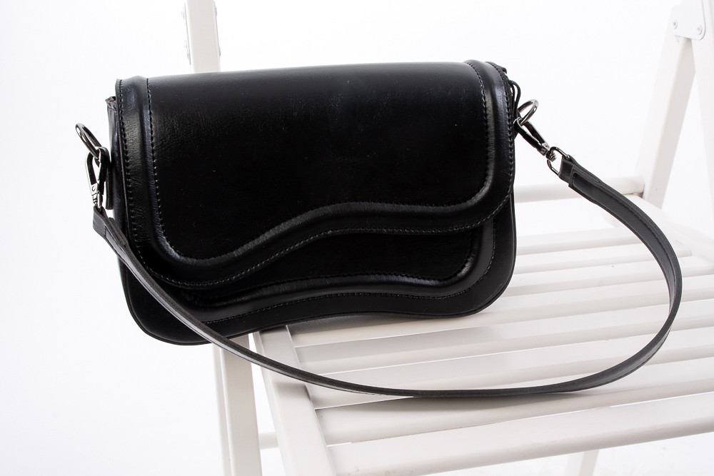 Сумка жіноча з екошкіри багет чорна 10816 (2000000130132), фото 1