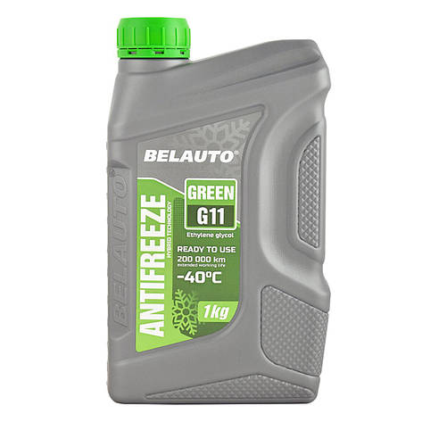 Антифриз зелений BELAUTO ANTIFREEZEE G11 GREEN 1кг, фото 1