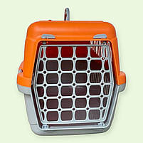 Переноска Animall для котів та собак сіро-жовтогаряча CNR-102, фото 3