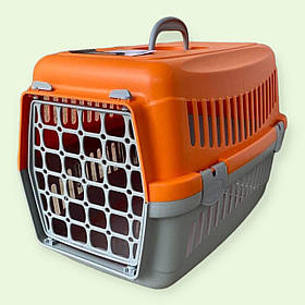 Переноска Animall для котів та собак сіро-жовтогаряча CNR-102