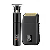 Професійний комбо-набір (тример + шейвер) Hots Professional Hair Combo Black (HP-972-BK)