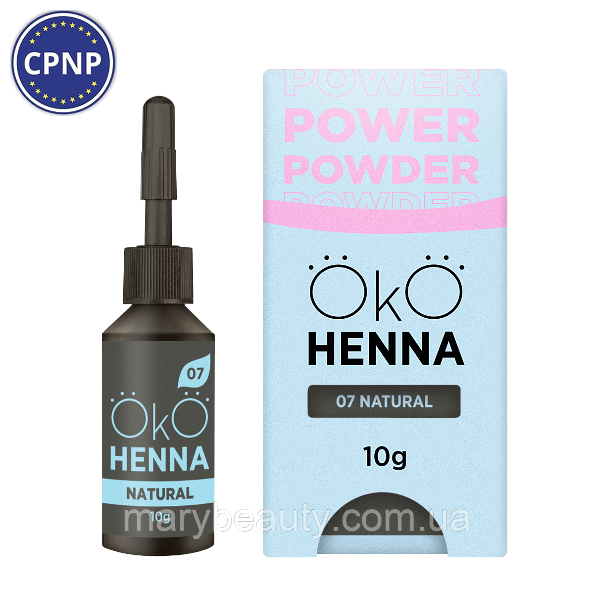 OKO Хна для брів Power Powder, 07 Natural, 10 г, фото 1