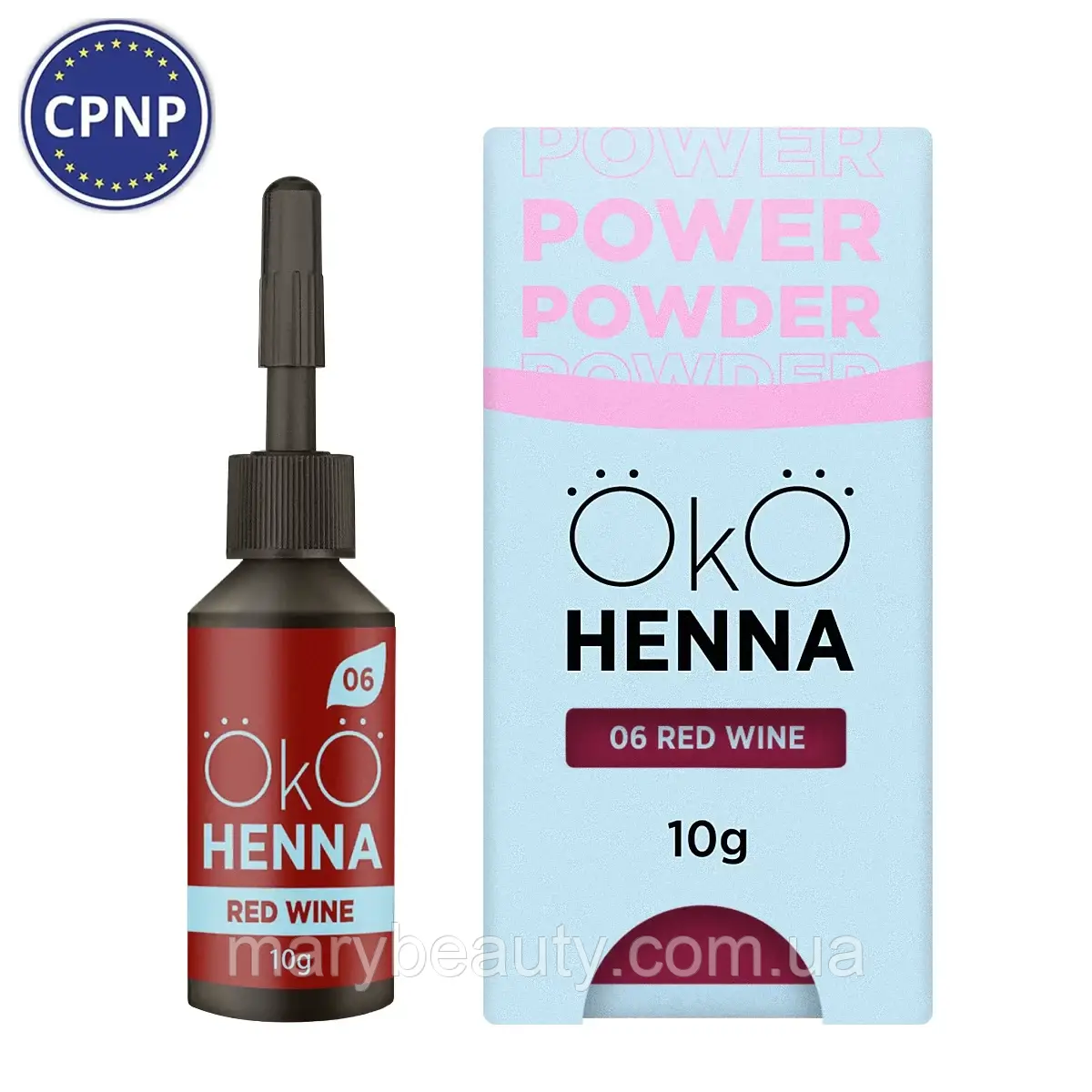 OKO Хна для брів Power Powder, 06 Red Wine, 10 г