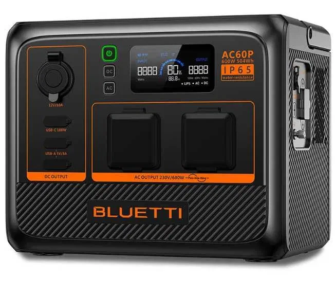 Bluetti AC60P Портативна зарядна станція 504Wh 140000mAh