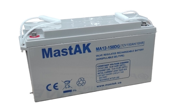 Акумулятор гелевий MastAK MA12-150DG ( 12v 150Ah ) GEL, фото 1