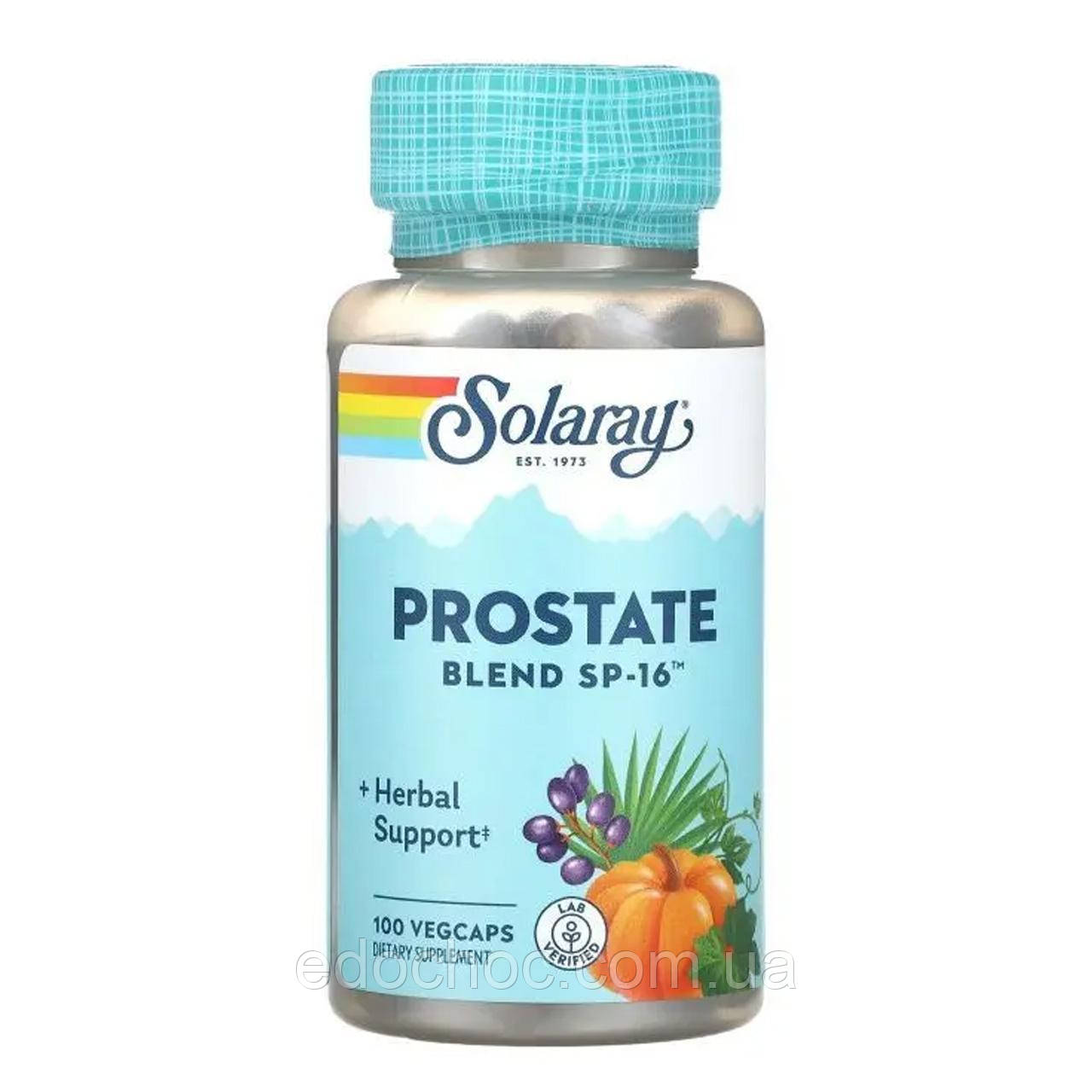 Здоров'я простати, Prostate Blend SP-16, Solaray, 100 капсул SOR-02160