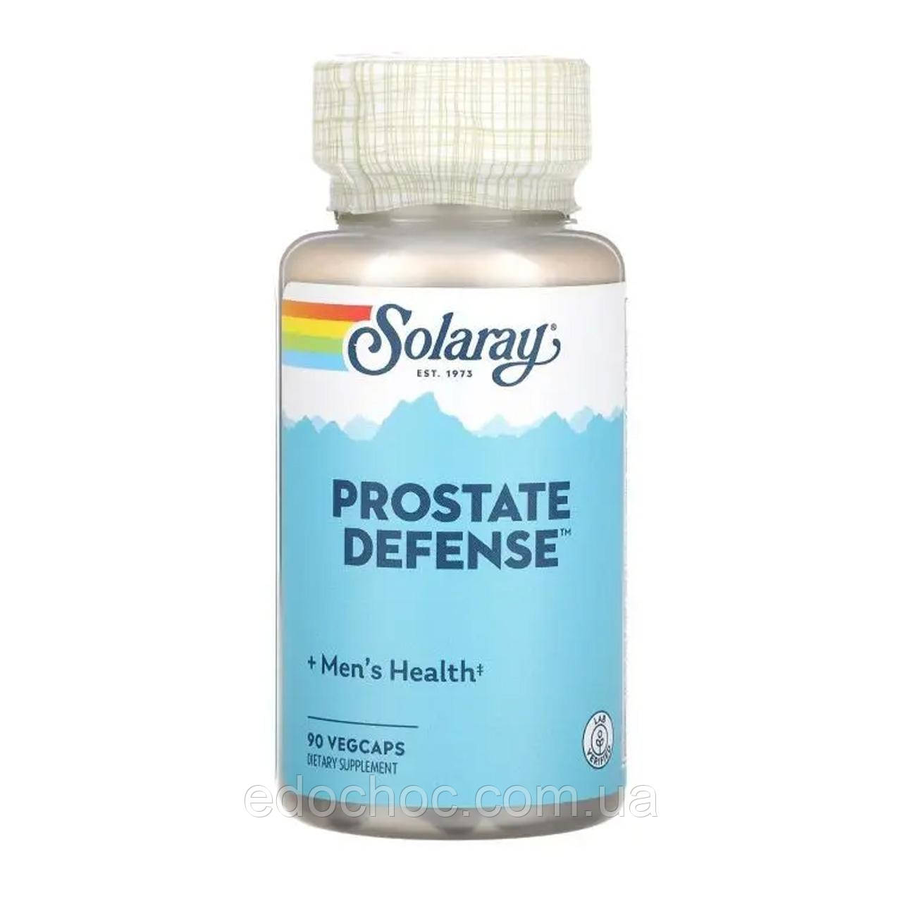 Підтримка простати, Prostate Defense, Solaray, 90 вегетаріанських капсул SOR-37591