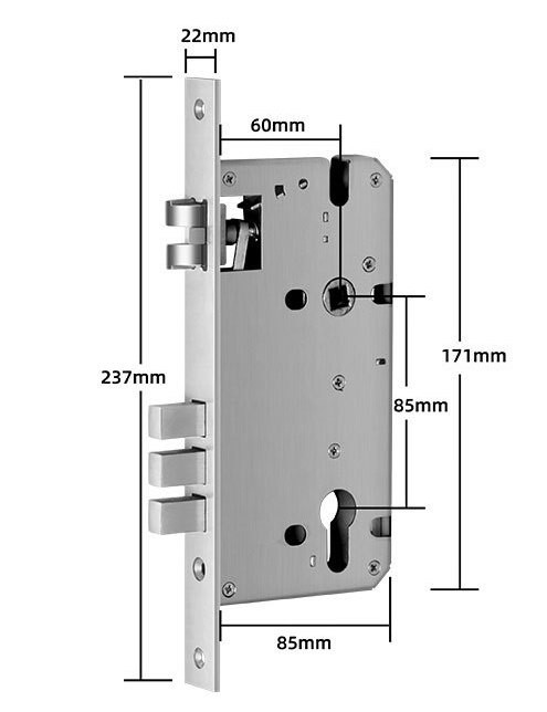 Розпашний 3х ригельний замок TTLOCK 60х85 (Китай)