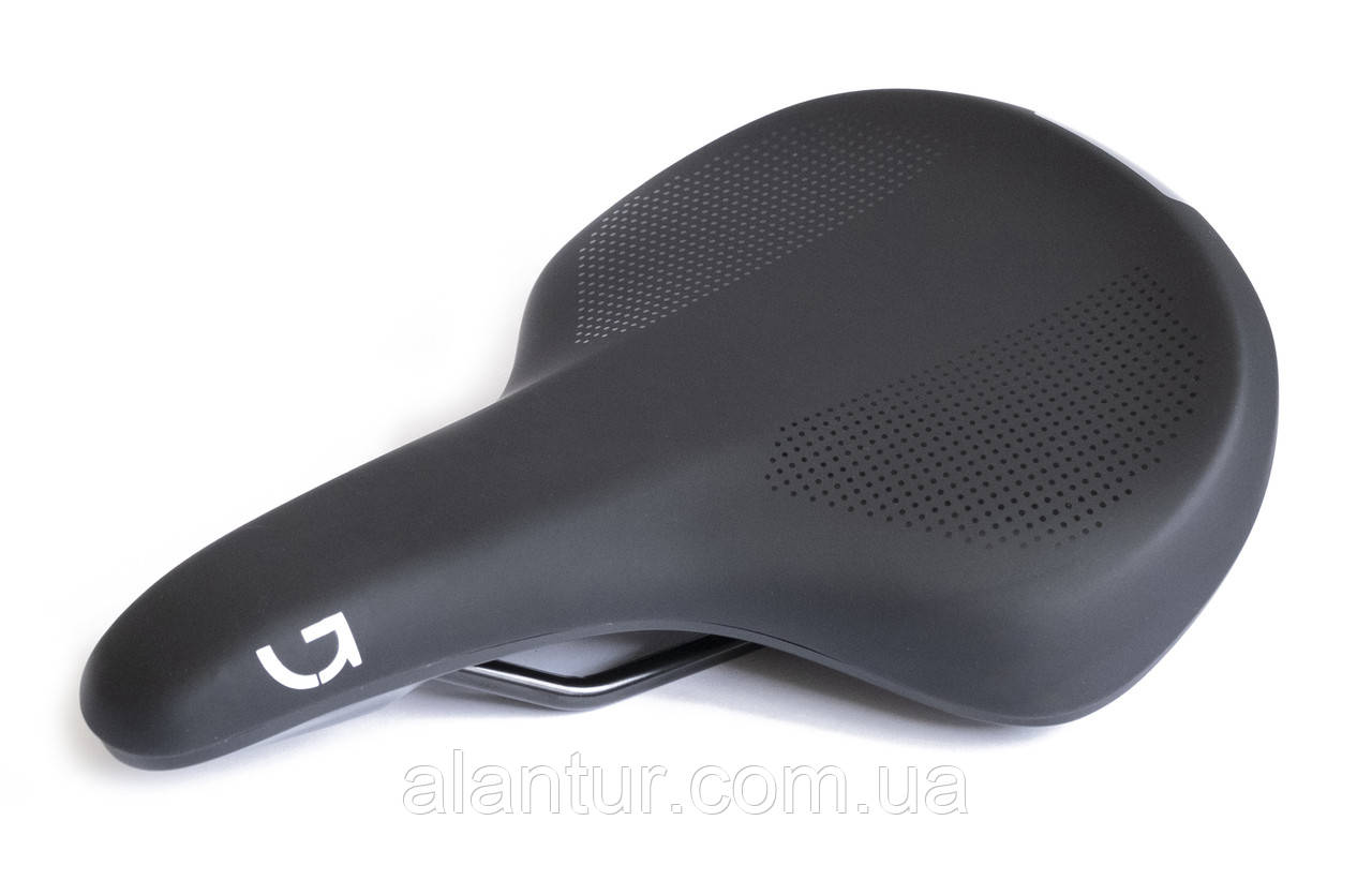 Сідло Green Cycle Comfort Foam 190, сталеві рейли, м'яке для міського велосипеда, чорне