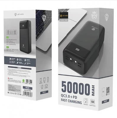 Зовнішній акумулятор Power Bank Lenyes PX591 50000mAh потужний павербанк для ноутбука та телефона