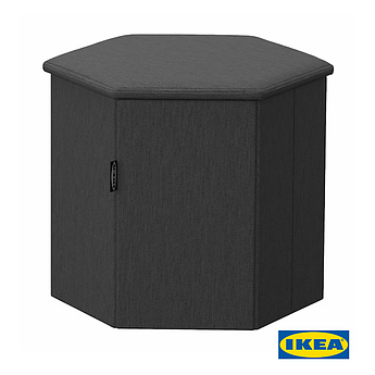 Пуф з ящиком IKEA KJUGE Темно-сірий 905.319.00