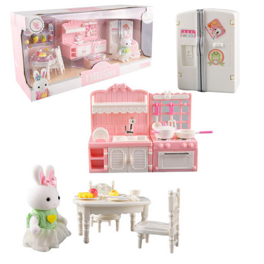 Набір меблів з фігуркою зайчика "Кухня" (аналог Sylvanian Families) арт. 6617