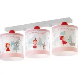 Дитячий стельовий світильник на 3 лампи Little Red рожевий 51х15х20.5 см, фото 1