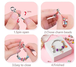 Набір для створення прикрас для дівчинки PANDORA THE BEST РОЖЕВИЙ., фото 3