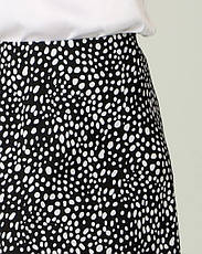 Спідниця літня жіноча трапеція "Альбіна" в чорно-білому кольорі із софтової тканини розміри від 44 до 52, фото 3