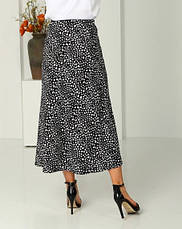 Спідниця літня жіноча трапеція "Альбіна" в чорно-білому кольорі із софтової тканини розміри від 44 до 52, фото 4