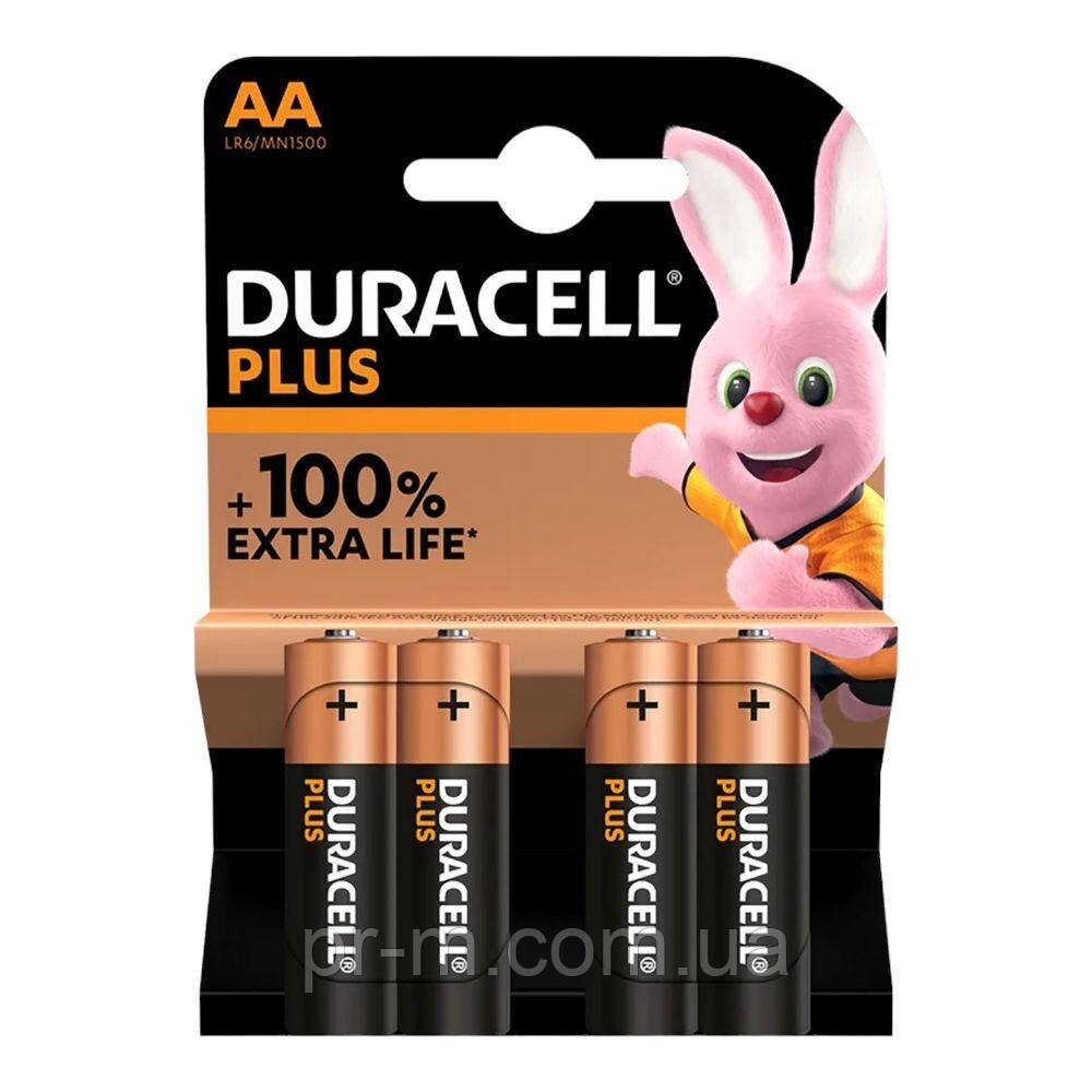 Батарейка Duracell AA PLUS 4шт на блістере (ORIGINAL) 80шт/уп