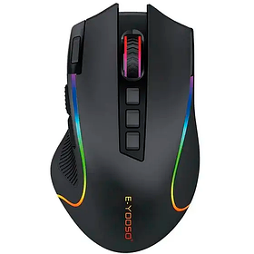 Програмована бездротова ігрова миша з RGB підсвічуванням та акумулятором E-YOOSO X-11, чорна