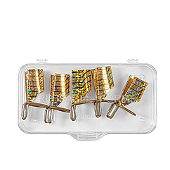 Форма для моделювання нігтів Christian в упаковці 5 штук Золотиста (CF 3851)