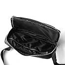 Поясна сумка (бананка) SHADOW через плече з еко шкіри гладкою чорна, фото 8