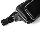 Поясна сумка (бананка) SHADOW через плече з еко шкіри гладкою чорна, фото 6