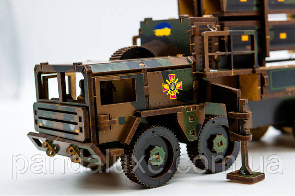 Дерев'яний 3D конструктор ЗРК Patriot 160 деталей Патріот, фото 3