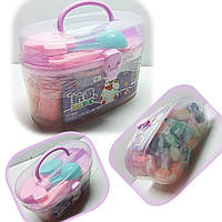 Моделін в відрі / 18 кольорів / маса для ліплення (пластилін-тісто) / №2115 - бузковий