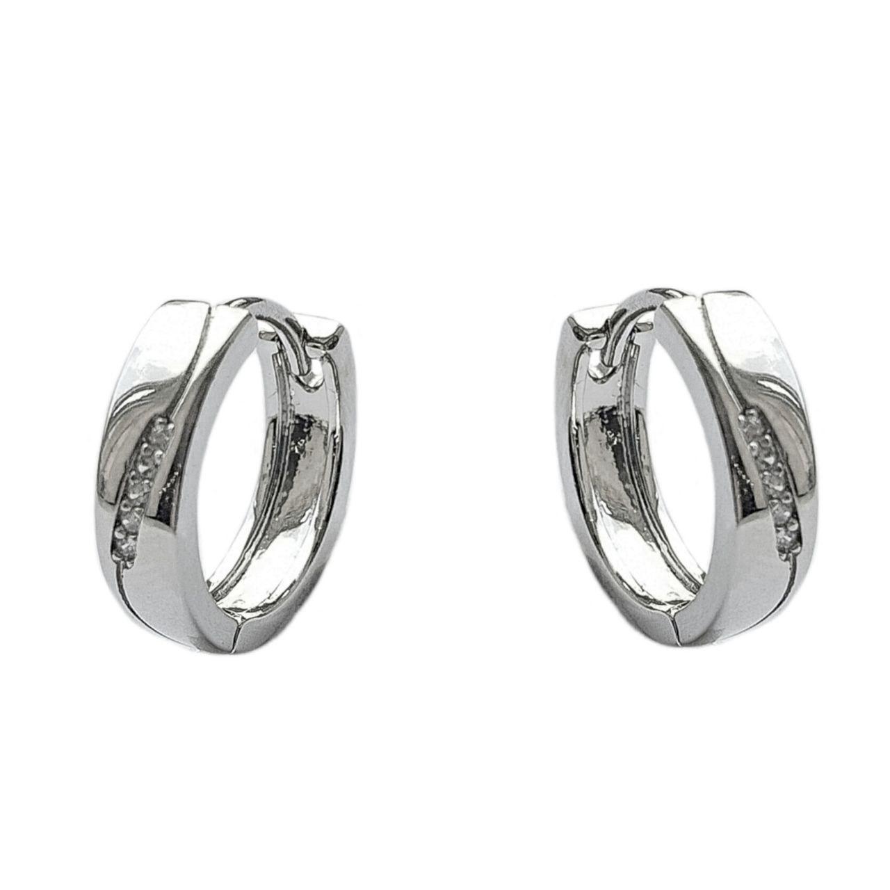 Сережки класичні "Діагоналі" родій Xuping (224083), фото 1