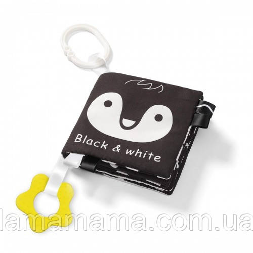 Тактильна розвиваюча книжечка для малят 0+ BLACK&WHITE BabyOno